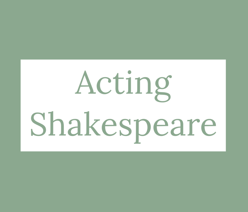 Typography: Acting Shakespeare